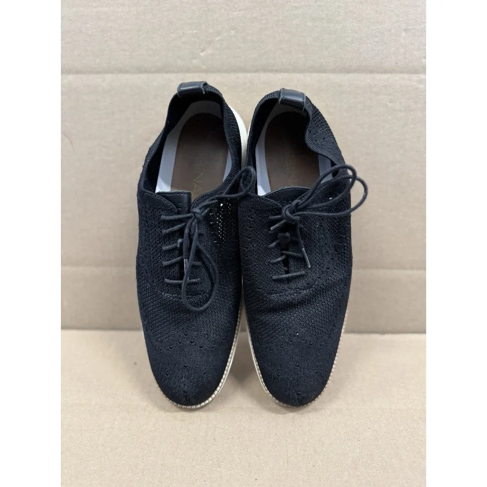 Cole Haan Men's 10.5 Original Gran Wingtip Oxford‎ C27959 Black Stitch & Ivory